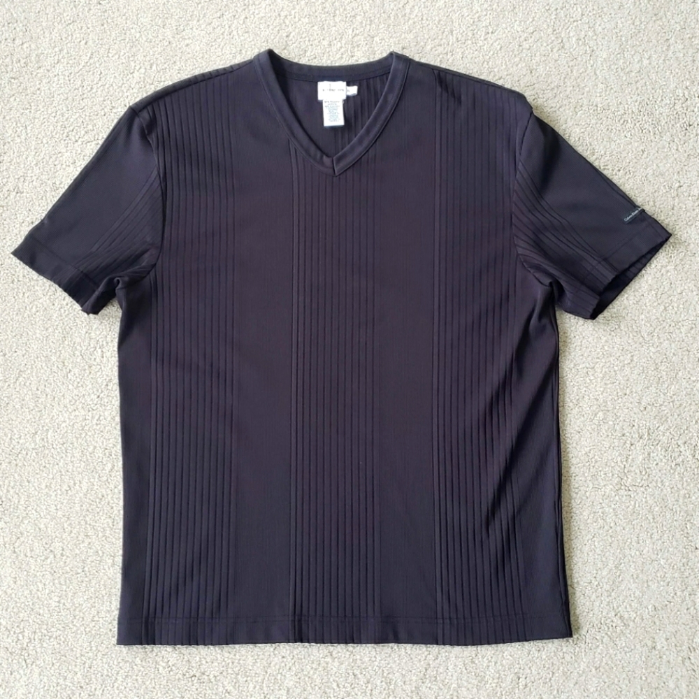 Men's CALVIN KLEIN JEANS XL Black Dress Shirt